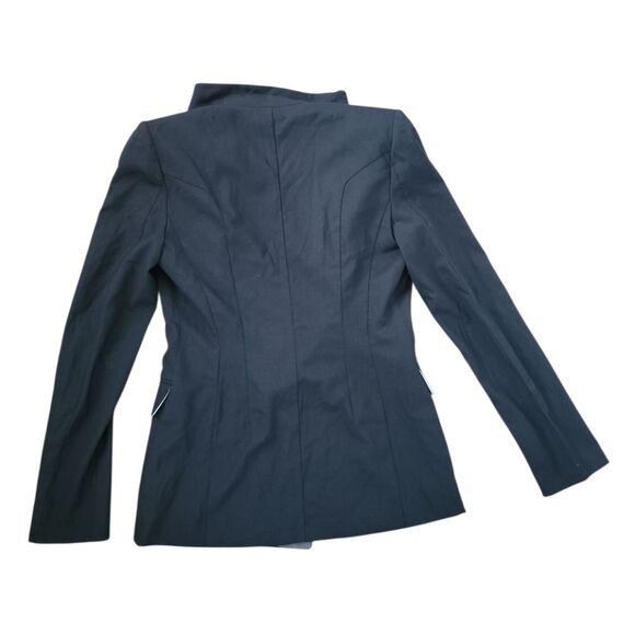 Ryan New York Blue Double-Breasted Blazer Jacket Sz 2 Lined Preppy Dark Academia - Picture 10 of 10